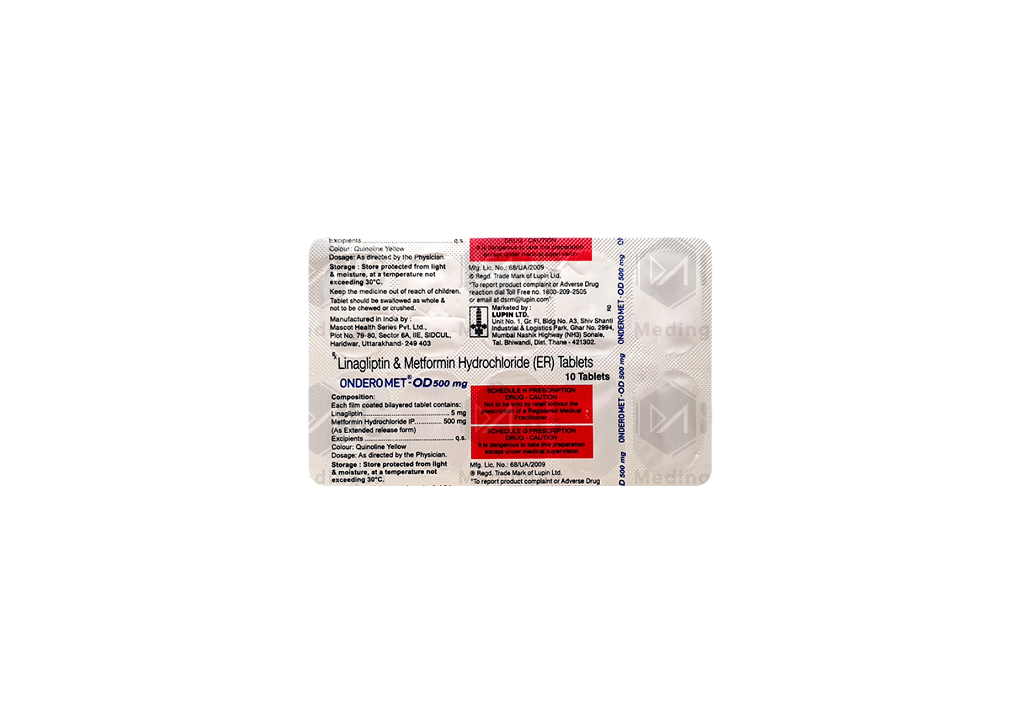 ONDERO MET OD 500MG